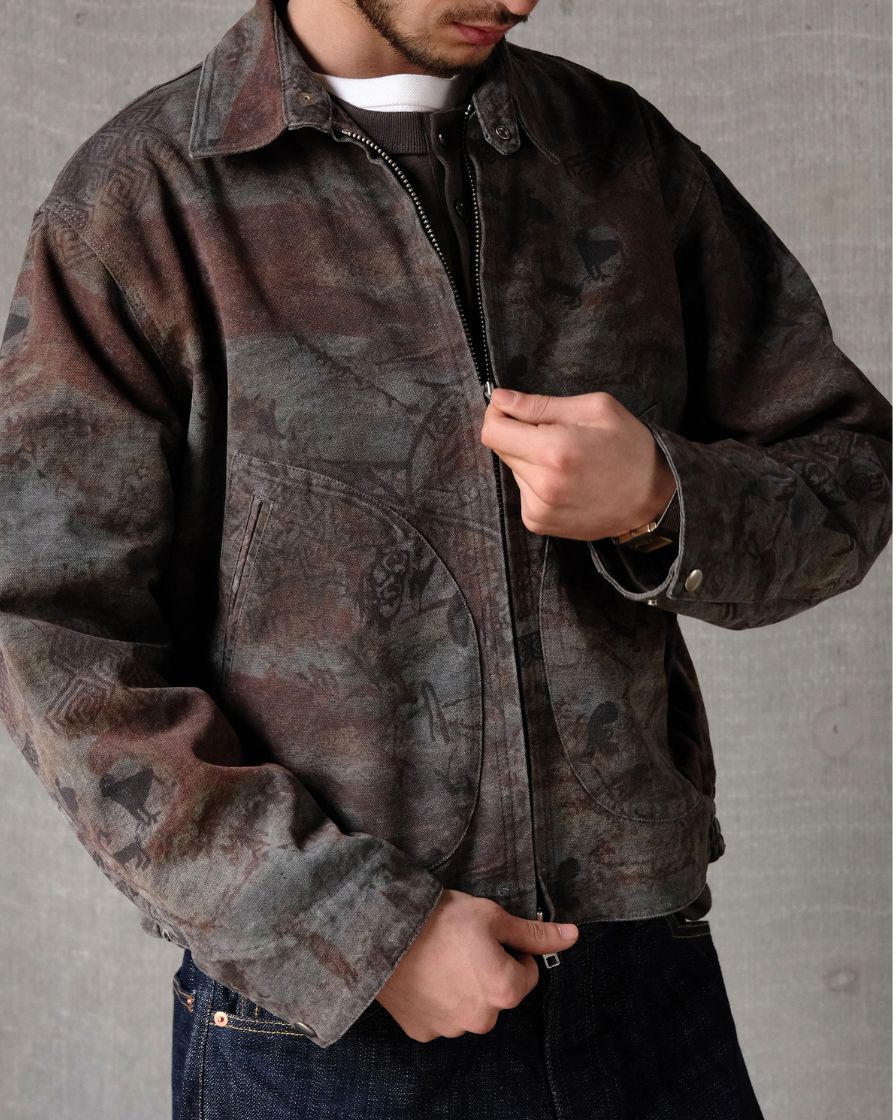 Duck Canvas Chore Jacket Totem Prints - Image 3