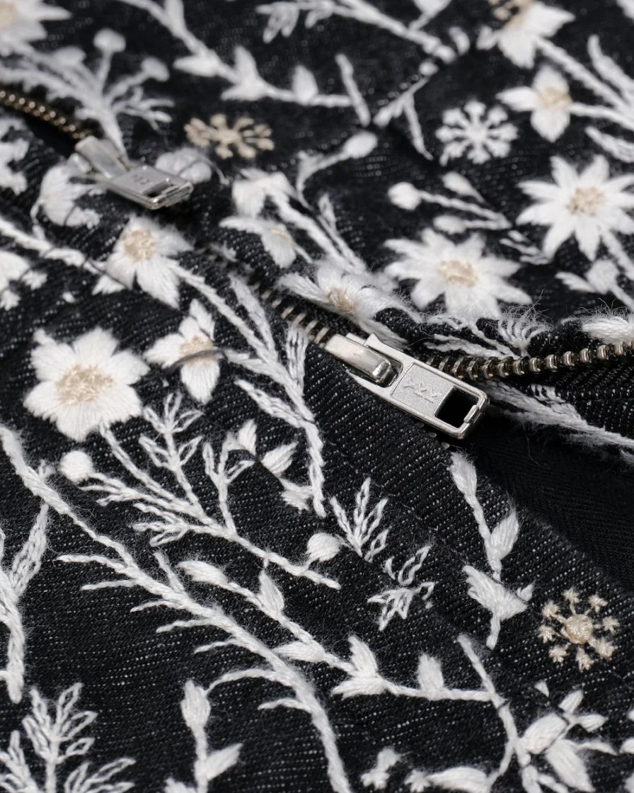Embroidered Floral Blouson Jacket - Image 4
