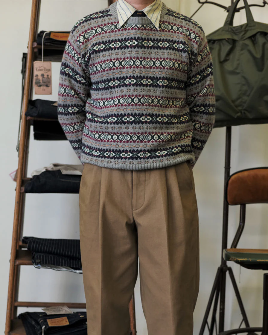 Fair Isle Jumper Grey - Image 2