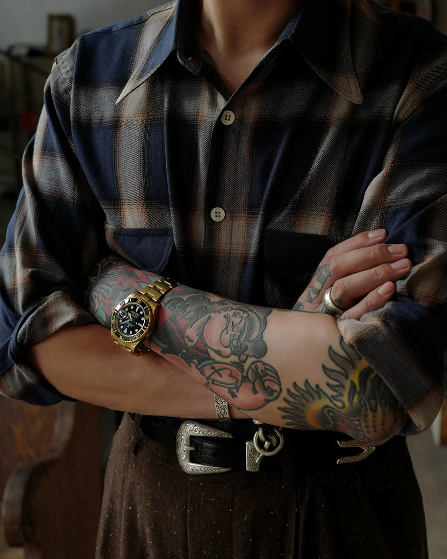 Flannel Shirt Blue Check - Image 2