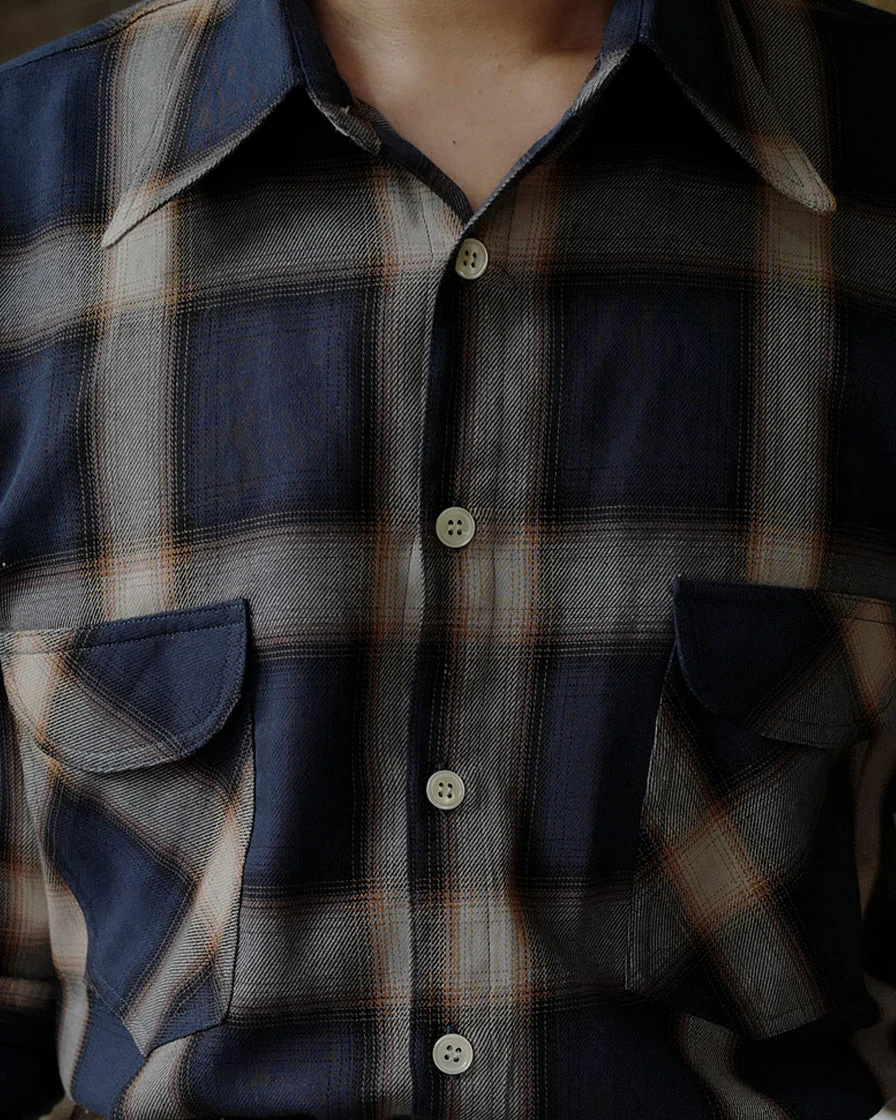 Flannel Shirt Blue Check - Image 3