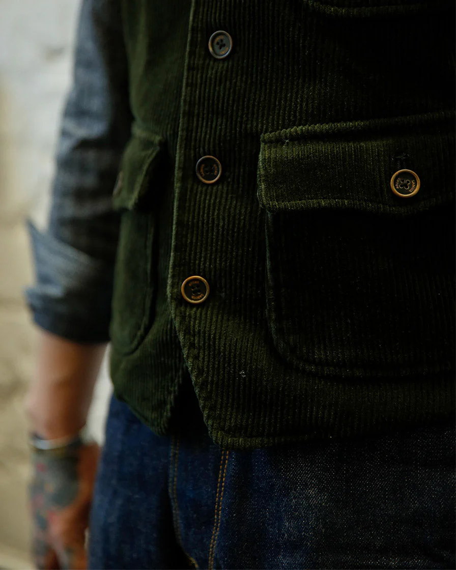 French Corduroy Workwear Waistcoat - Image 5