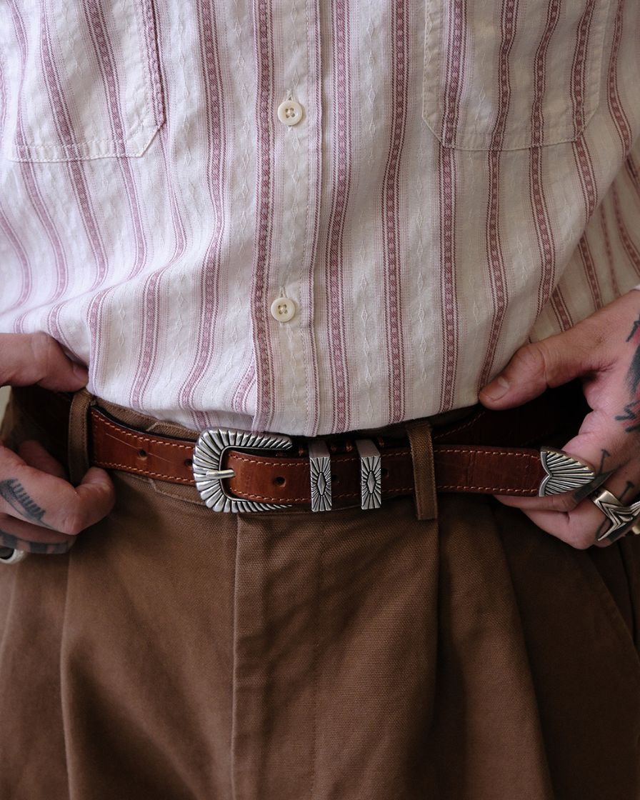 Genuine Cow Leather Ranger Belt (Four-metal-pieces Set) - Image 4