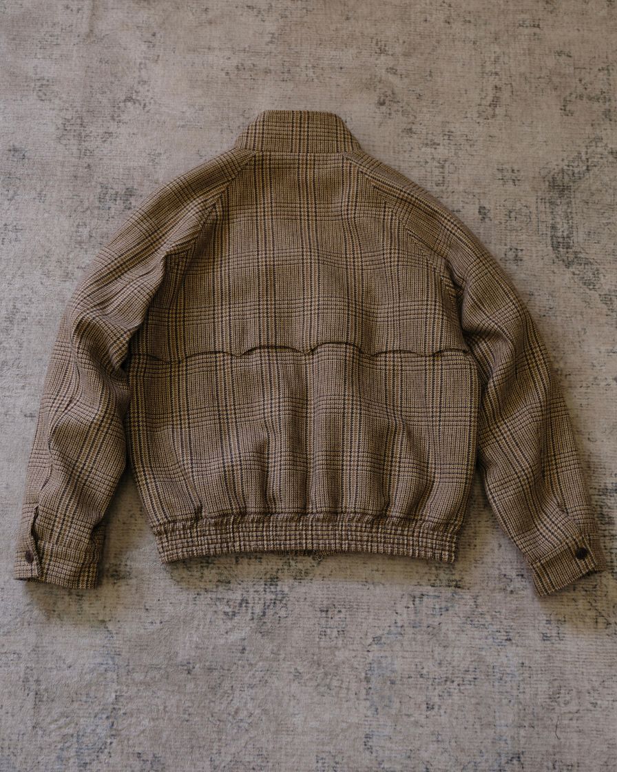 Glen Plaid Tweed Harrington Jacket - Image 8