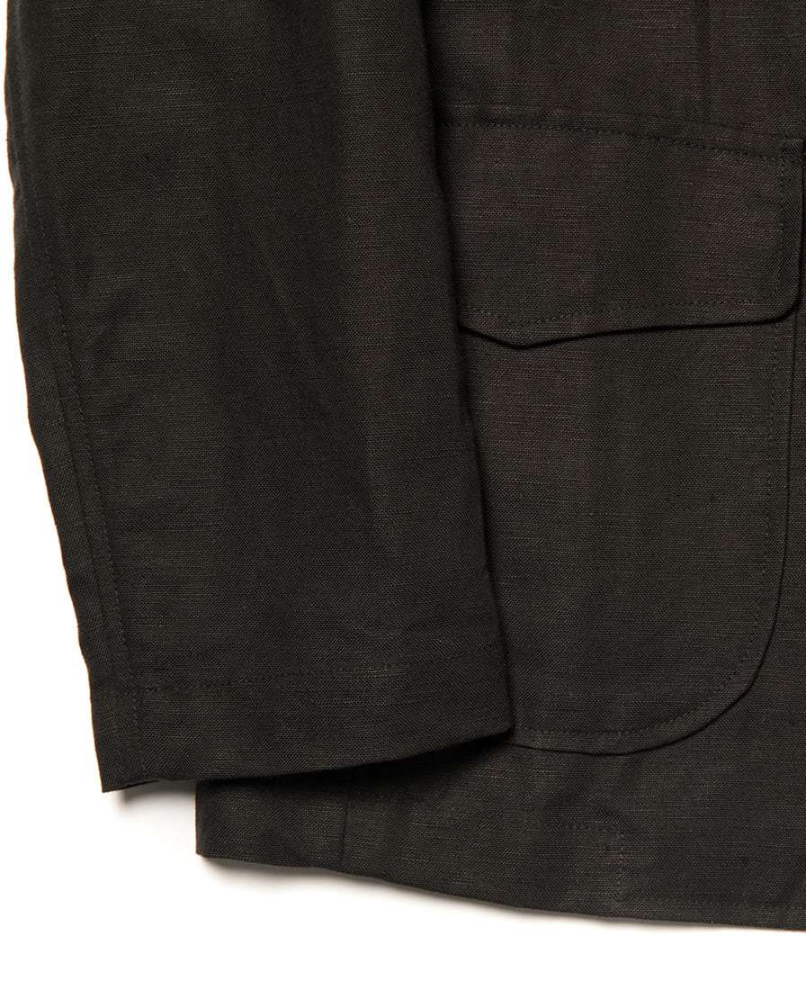 Gorge Lapel Two Button Linen Blazer - Image 10