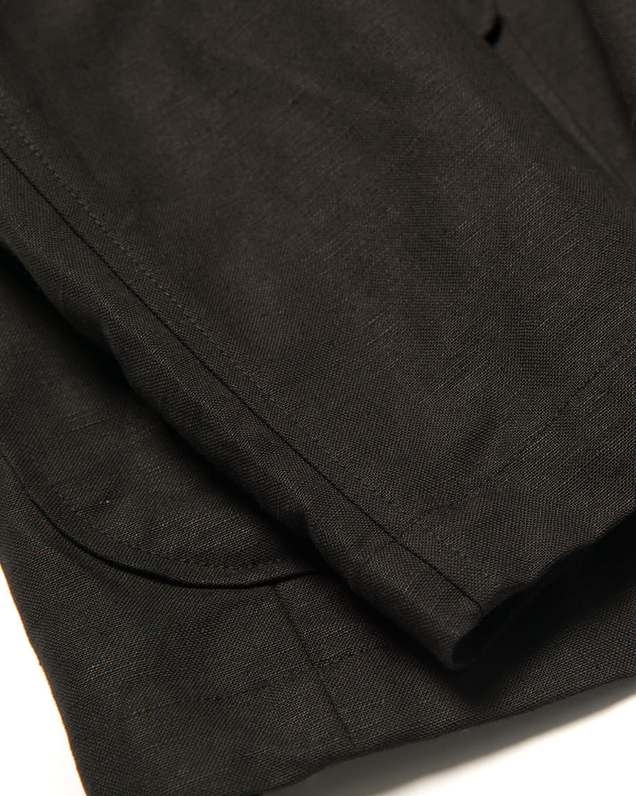 Gorge Lapel Two Button Linen Blazer - Image 5