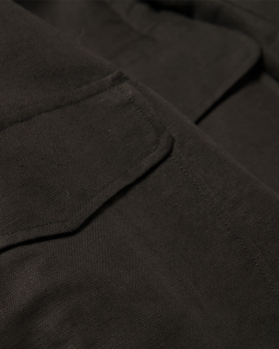 Gorge Lapel Two Button Linen Blazer - Image 7