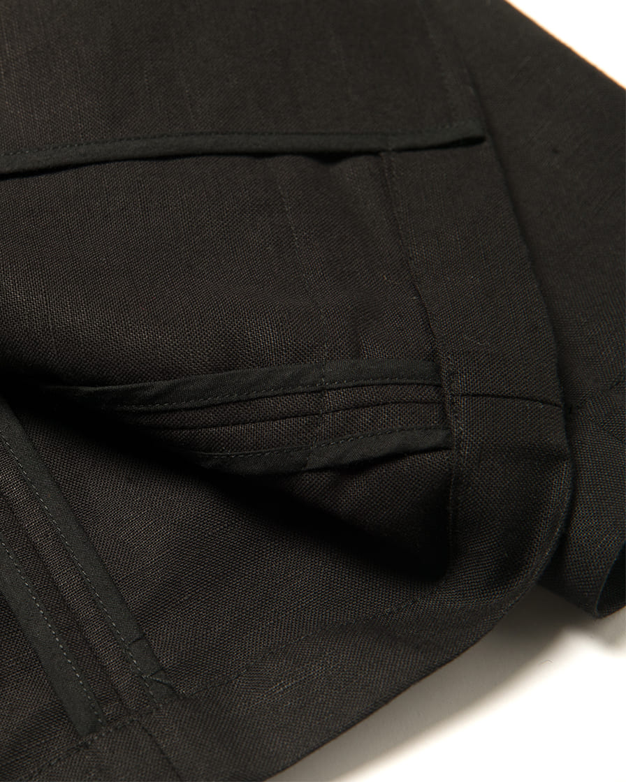 Gorge Lapel Two Button Linen Blazer - Image 8