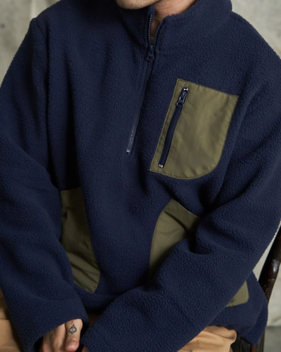 Half-zip Fleece Pullover Sweatshirts - Image 4