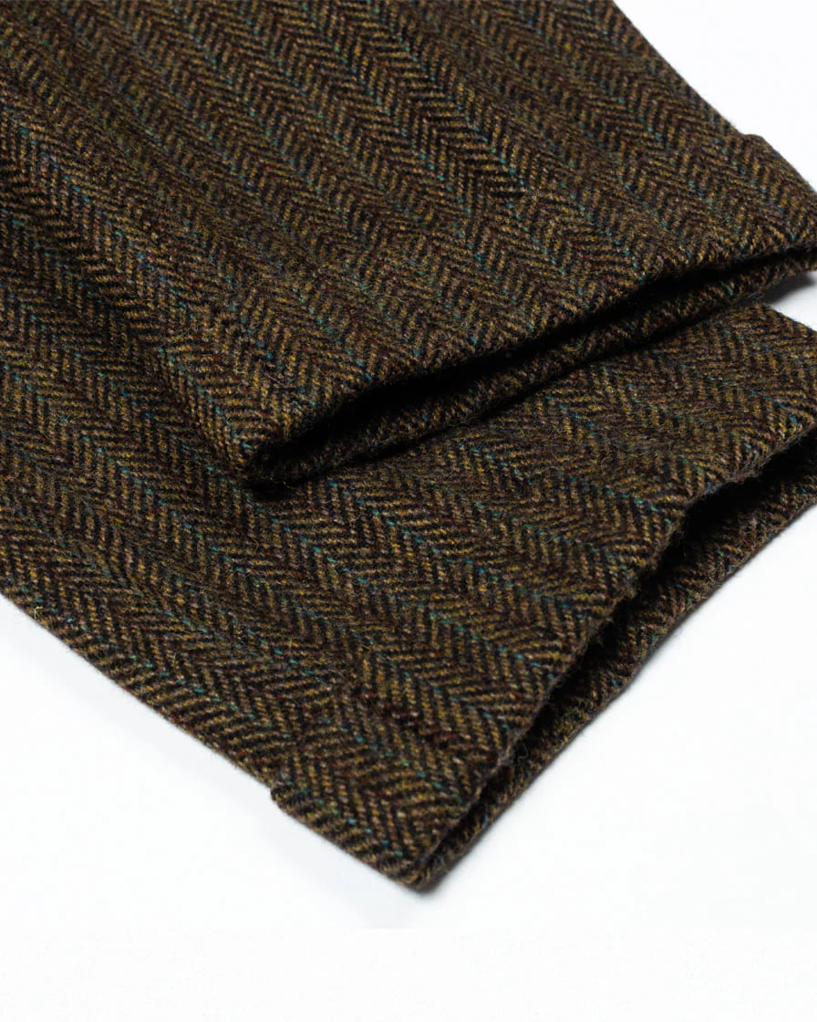 Herringbone Tweed Tapered Trousers - Image 6