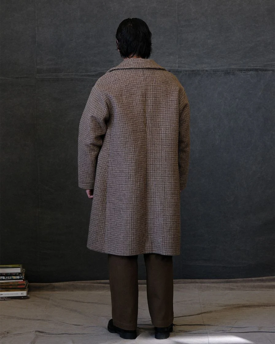 Houndstooth Wool Trench Coat - Image 5