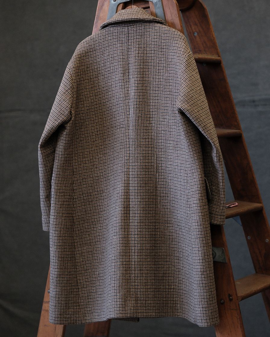 Houndstooth Wool Trench Coat - Image 7