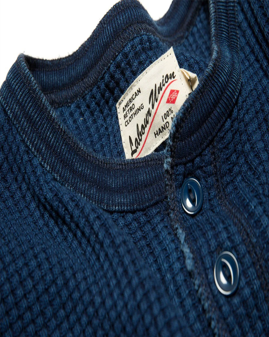 Indigo Waffle Henley - Image 3