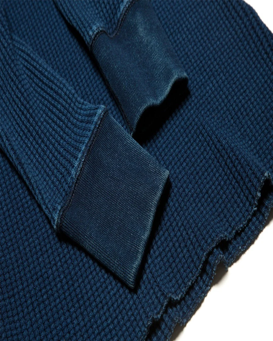Indigo Waffle Henley - Image 4