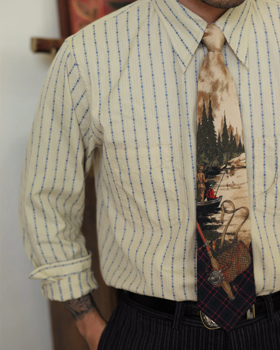 Jacquard Shirt Ver.02 Beige - Image 3