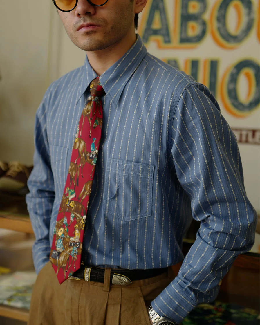 Jacquard Shirt Ver.02 Blue - Image 3