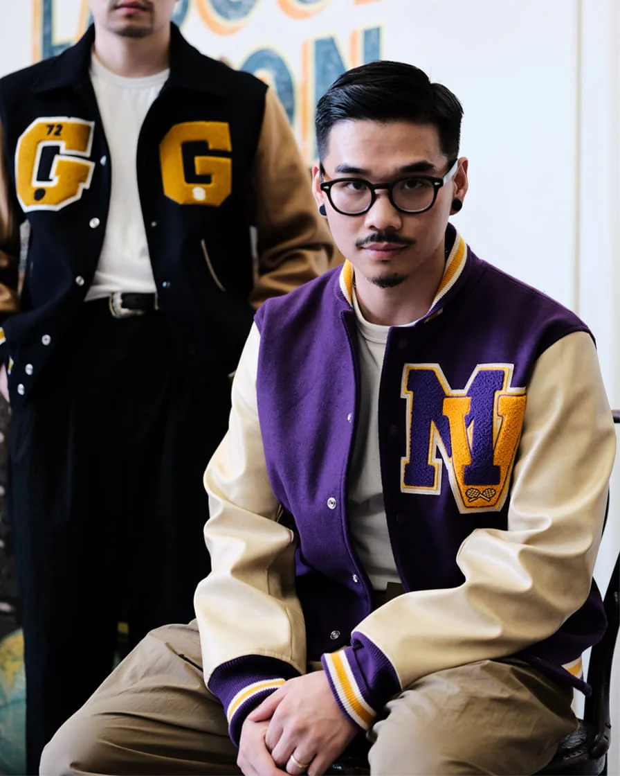Leather Sleeve Letterman Jacket - Image 3