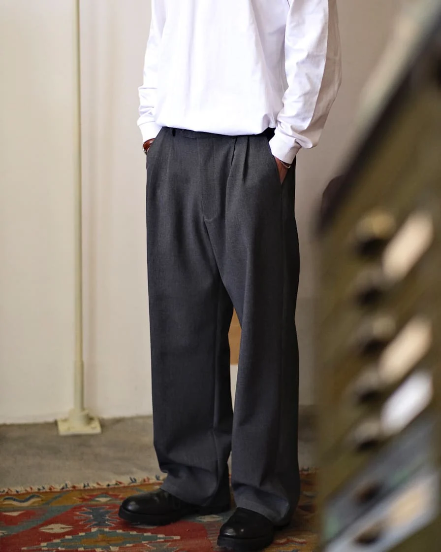 Drawstring Pleated Trousers - Image 7