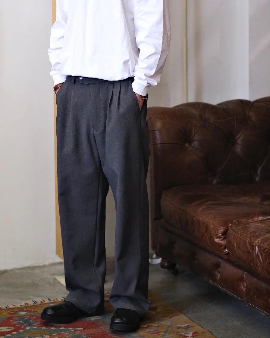 Drawstring Pleated Trousers - Image 8