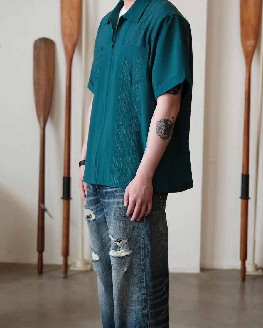 Embroidered Guayabera Jacket - Image 4