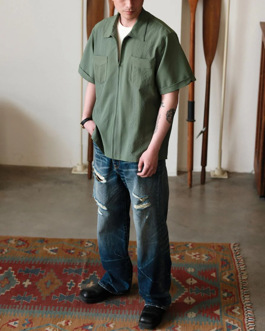Embroidered Guayabera Jacket - Image 7