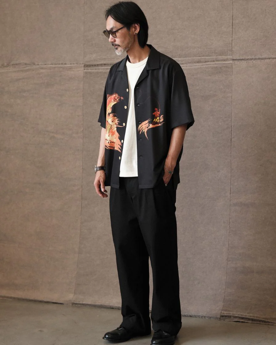 Flying-fish Imprint Aloha Shirt - Image 4
