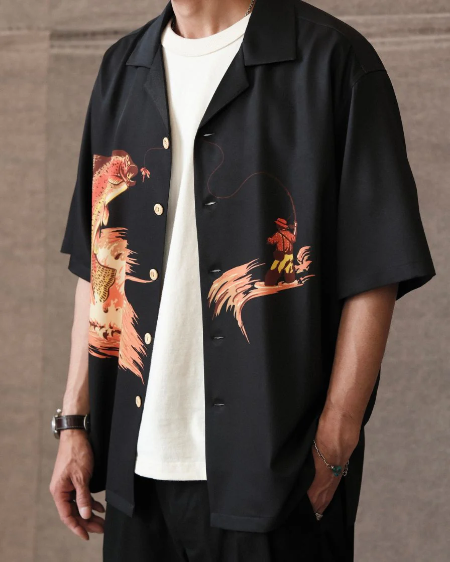 Flying-fish Imprint Aloha Shirt - Image 5