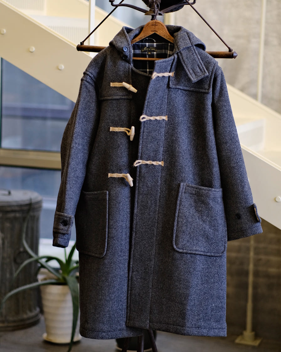 Melton Wool Chevron Duffle Coat - Image 3