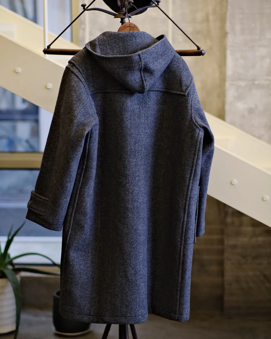 Melton Wool Chevron Duffle Coat - Image 4