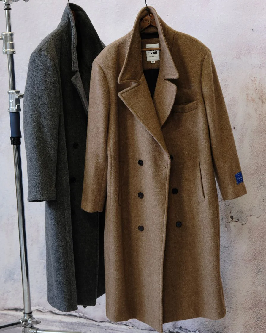 Tweed Peaked Lapel Double-breasted Trench Coat - Image 11