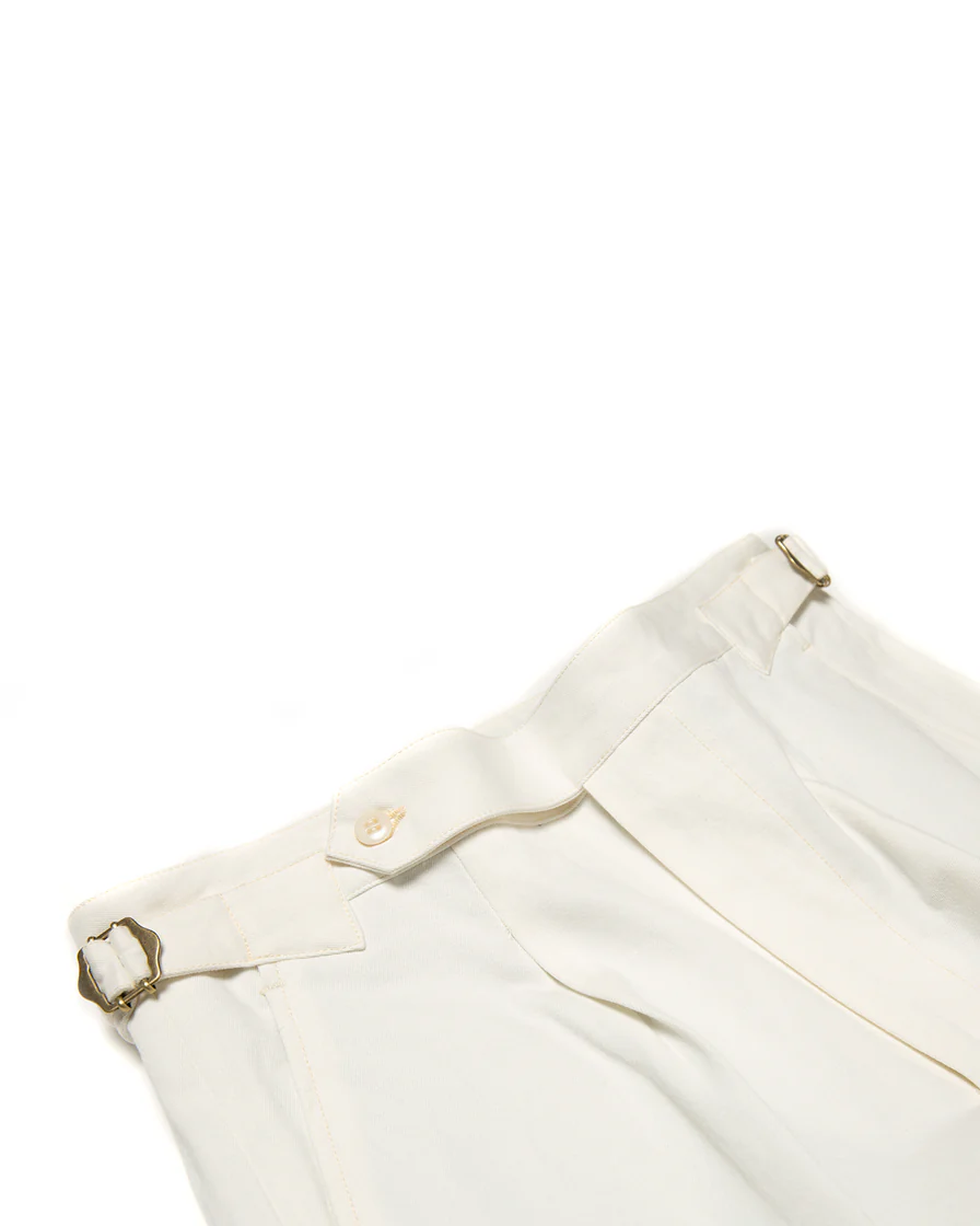 Off White Single Pleat Trousers - Image 5
