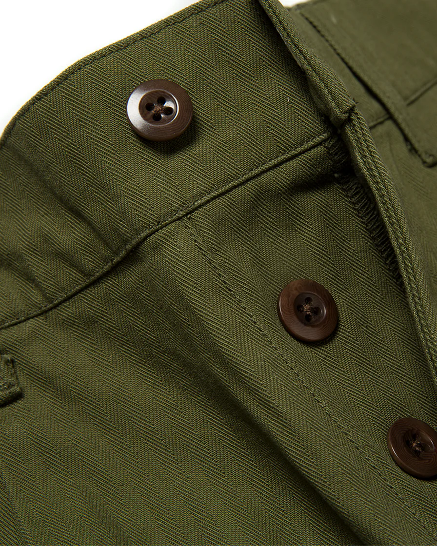 Olive Multiple Pockets Cargo Shorts - Image 6