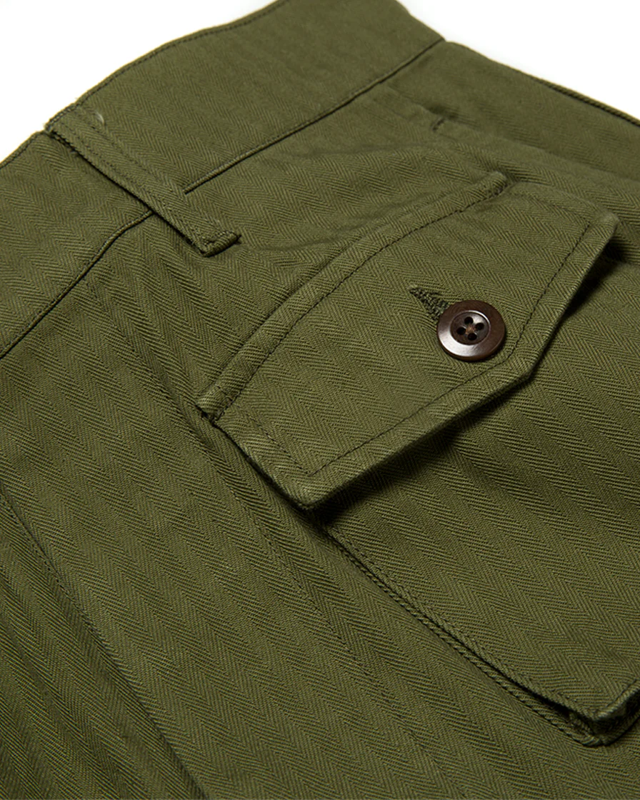 Olive Multiple Pockets Cargo Shorts - Image 7