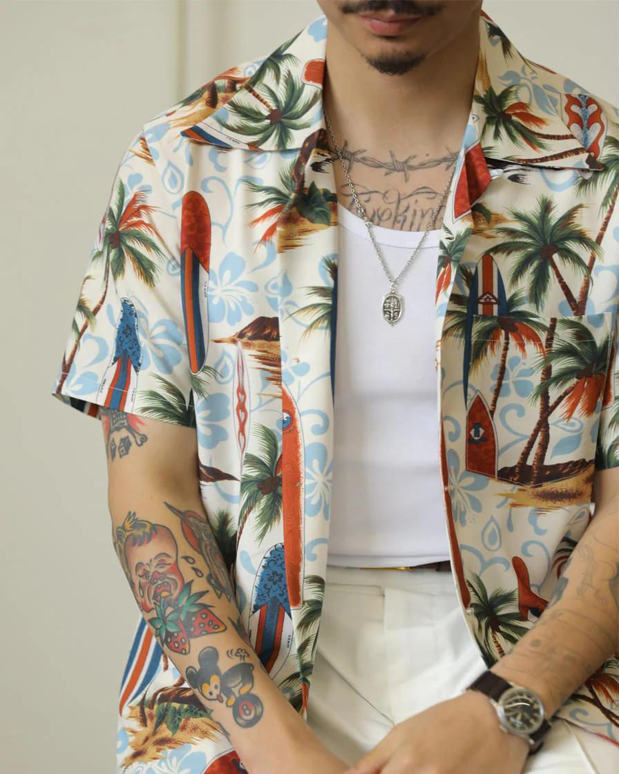 Palm Tree Hawaiian Shirt - Image 3
