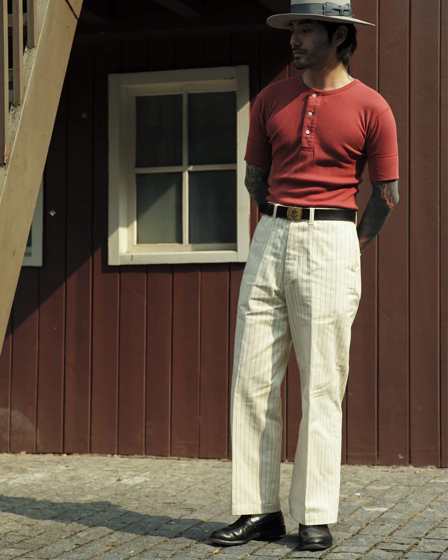 Pinstripe Wide Leg Jeans - Image 4