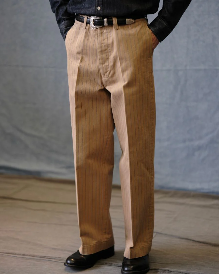 Pinstriped Straight-leg Pants - Image 12