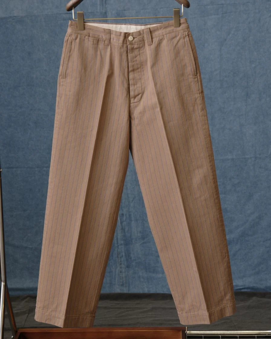 Pinstriped Straight-leg Pants - Image 15