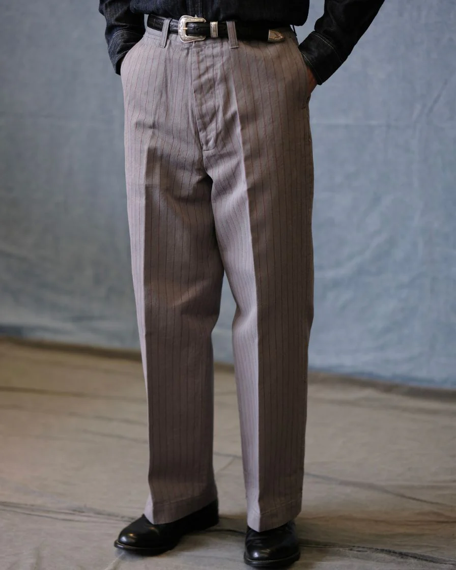 Pinstriped Straight-leg Pants - Image 22