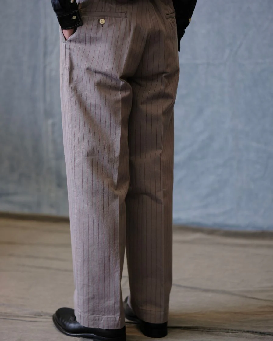 Pinstriped Straight-leg Pants - Image 23