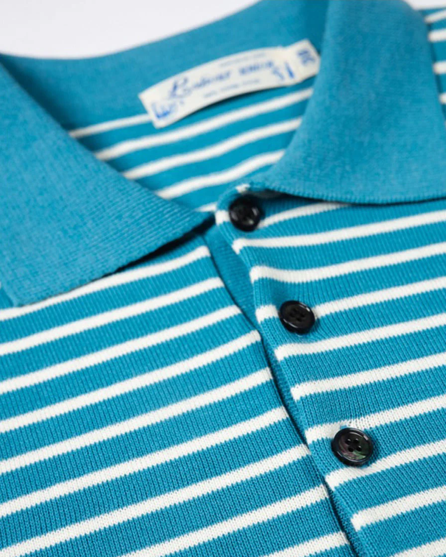 Pique Striped Polo Shirt - Image 22