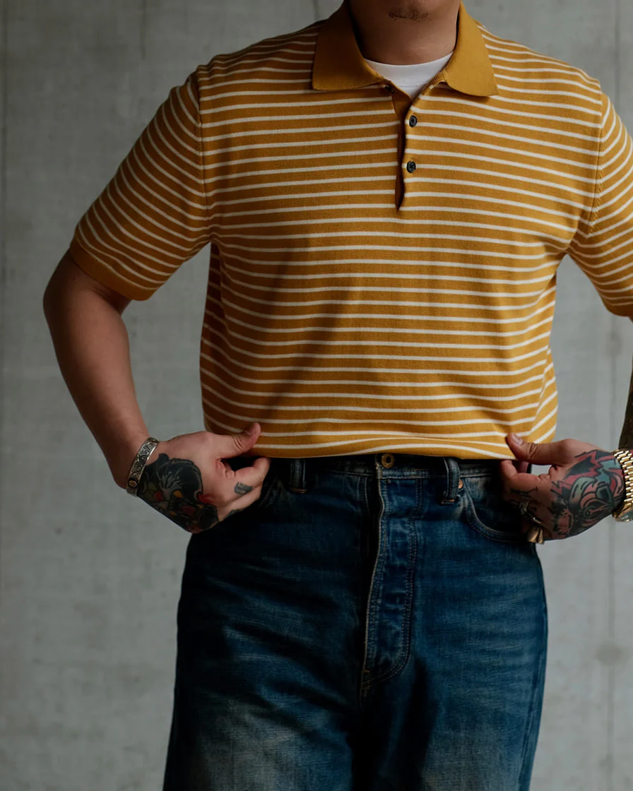 Pique Striped Polo Shirt - Image 7