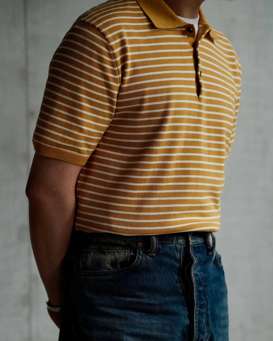 Pique Striped Polo Shirt - Image 8
