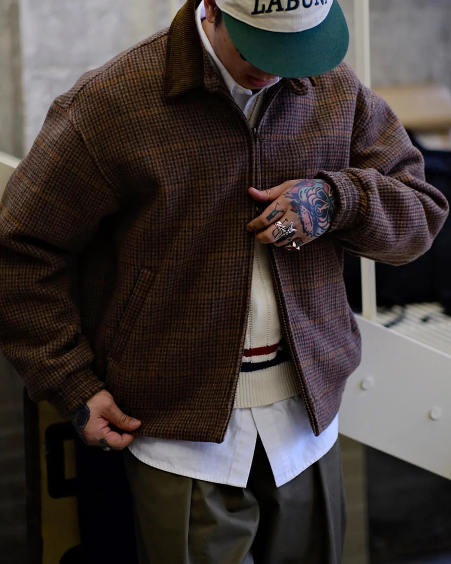 Plaid Wool Blouson Jacket - Image 2