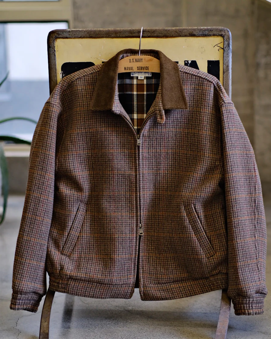 Plaid Wool Blouson Jacket - Image 4