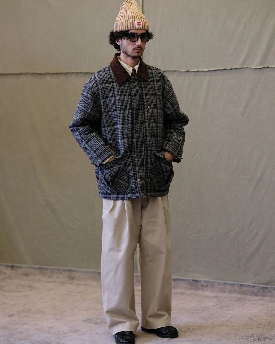 Wool Plaid Jacket Houndstooth Pattern - Image 10