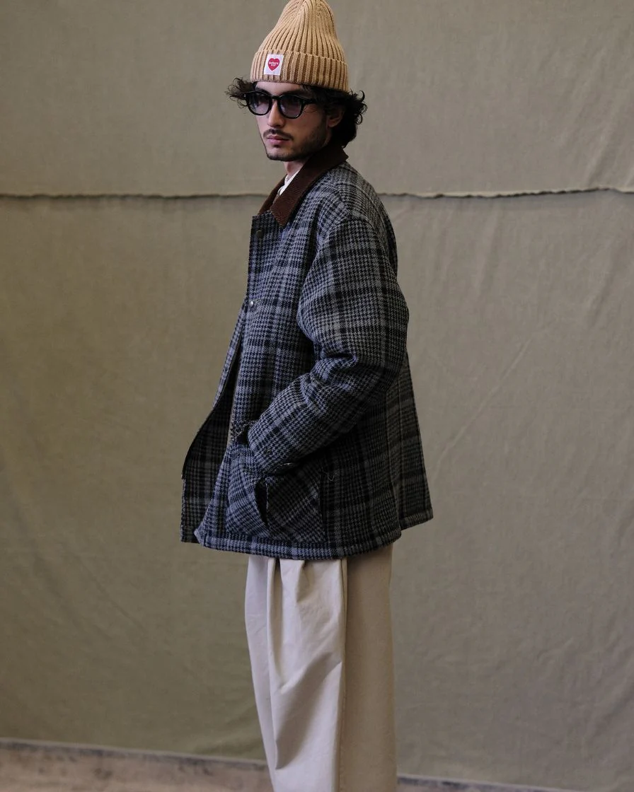 Wool Plaid Jacket Houndstooth Pattern - Image 12