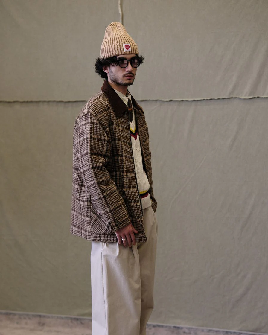 Wool Plaid Jacket Houndstooth Pattern - Image 5