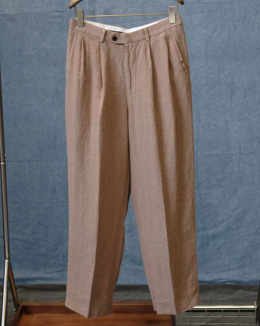 Pleated Linen Trouser - Image 12