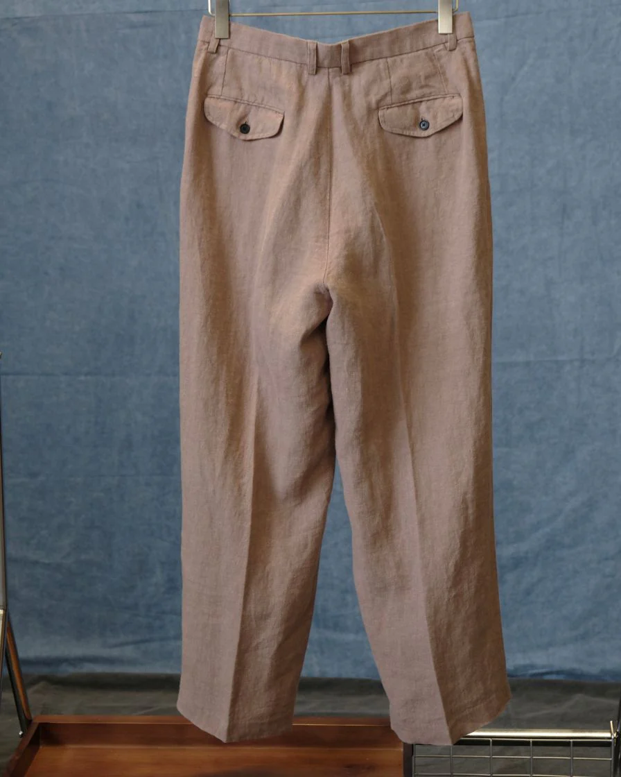 Pleated Linen Trouser - Image 13