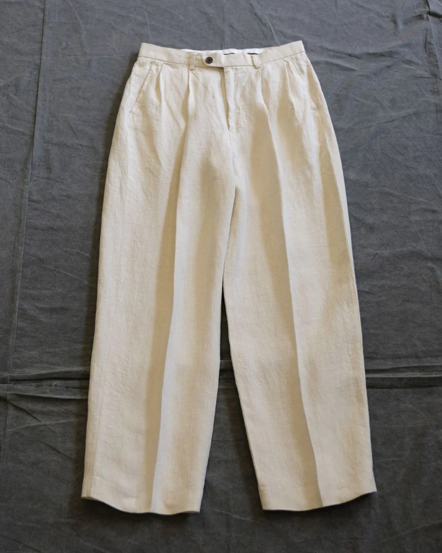 Pleated Linen Trouser - Image 5